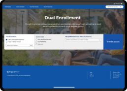 Dual Enrollment Interface on Tablet